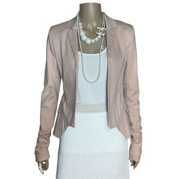 Preen Line Pink Blazer XS Pleated Back Fitted Jacket Cotton Stretch (312) - Picture 2 of 16